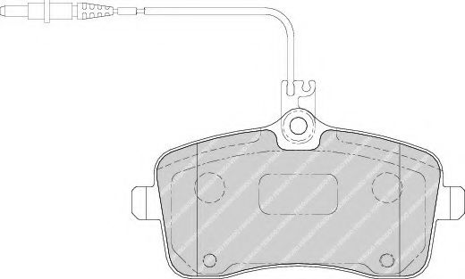 комплект спирачно феродо, дискови спирачки FDB4734