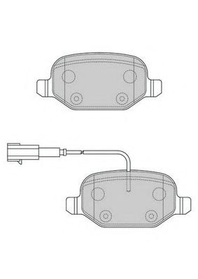 комплект спирачно феродо, дискови спирачки FDB4692