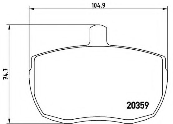 комплект спирачно феродо, дискови спирачки P A6 001