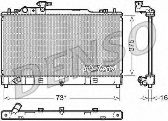 радиатор, охлаждане на двигателя DRM44036