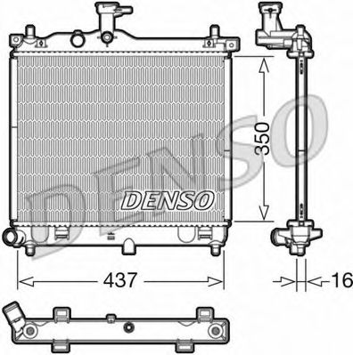 радиатор, охлаждане на двигателя DRM41012