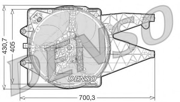 вентилатор, охлаждане на двигателя DER01021