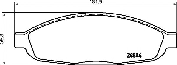 комплект спирачно феродо, дискови спирачки