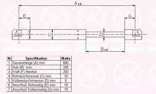 газов амортисьор, капак на двигателя 55362800