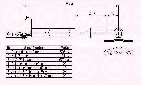 газов амортисьор, багажно/товарно пространство 81127121