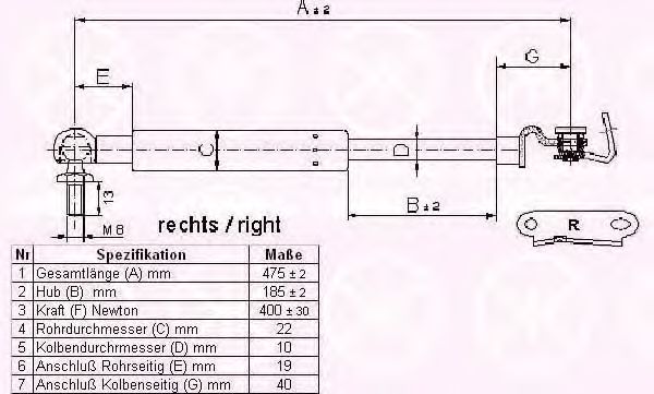 газов амортисьор, багажно/товарно пространство 81147102