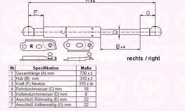 газов амортисьор, багажно/товарно пространство 81147122