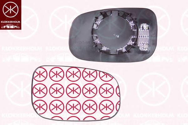 стъкло на огледало, външно огледало 90091066