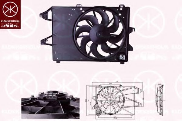 вентилатор, охлаждане на двигателя 25542603