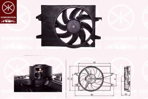 вентилатор, охлаждане на двигателя 25642603