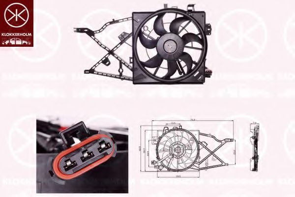 вентилатор, охлаждане на двигателя 50772602