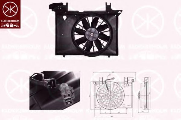 вентилатор, охлаждане на двигателя 90372601