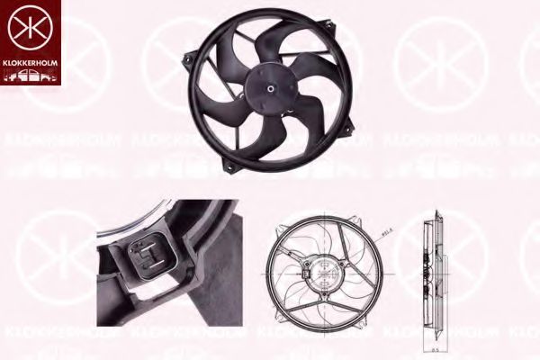 вентилатор, охлаждане на двигателя 55602606