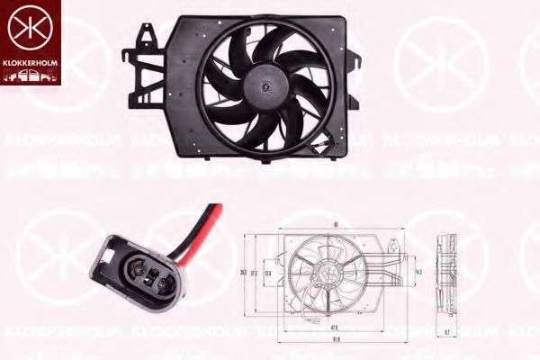 вентилатор, охлаждане на двигателя 25302601