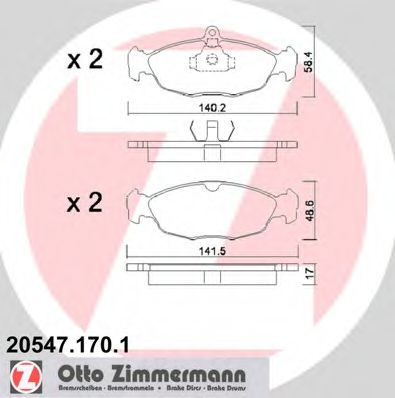 комплект спирачно феродо, дискови спирачки