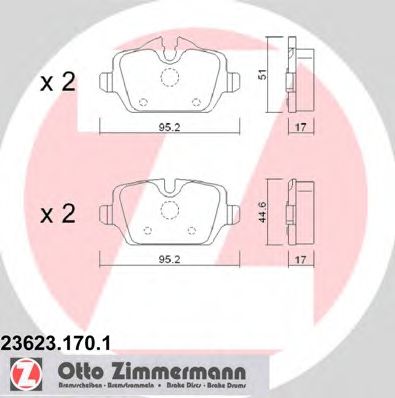 комплект спирачно феродо, дискови спирачки