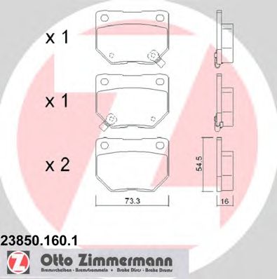 комплект спирачно феродо, дискови спирачки