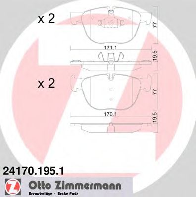 комплект спирачно феродо, дискови спирачки