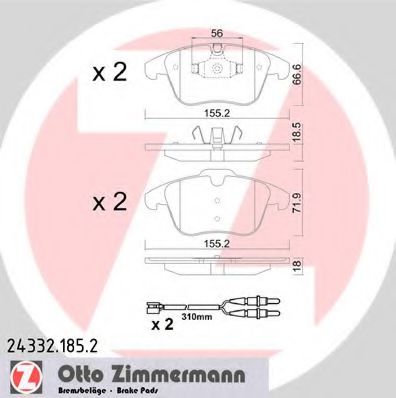 комплект спирачно феродо, дискови спирачки