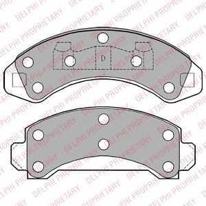 комплект спирачно феродо, дискови спирачки LP1173