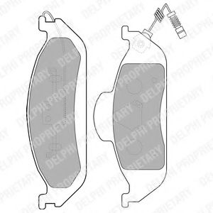 комплект спирачно феродо, дискови спирачки LP1299