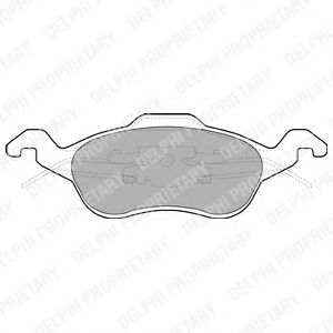 комплект спирачно феродо, дискови спирачки LP1315