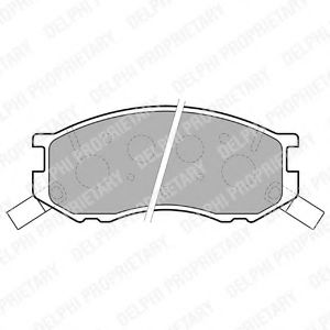 комплект спирачно феродо, дискови спирачки LP1461