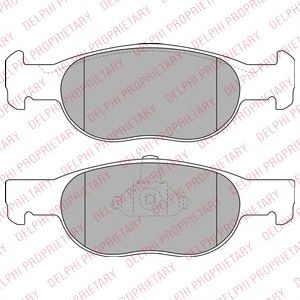 комплект спирачно феродо, дискови спирачки LP1474