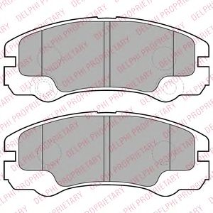 комплект спирачно феродо, дискови спирачки LP1552