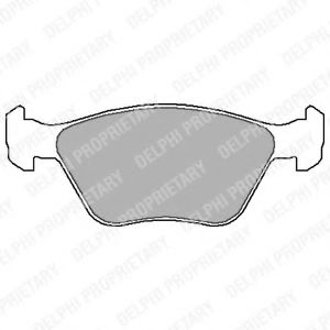 комплект спирачно феродо, дискови спирачки LP1602