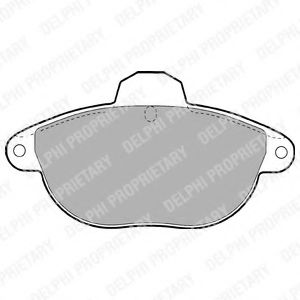 комплект спирачно феродо, дискови спирачки LP1611