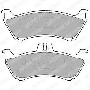 комплект спирачно феродо, дискови спирачки LP1692