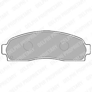 комплект спирачно феродо, дискови спирачки LP1757