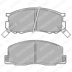 комплект спирачно феродо, дискови спирачки LP409
