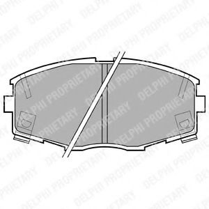комплект спирачно феродо, дискови спирачки LP614