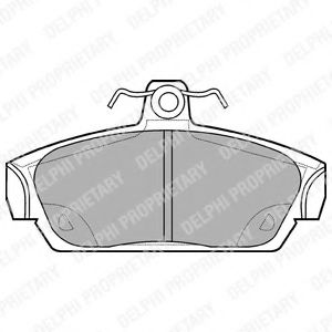 комплект спирачно феродо, дискови спирачки LP653