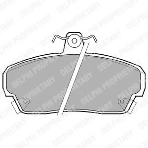 комплект спирачно феродо, дискови спирачки LP879