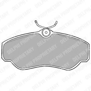 комплект спирачно феродо, дискови спирачки LP913