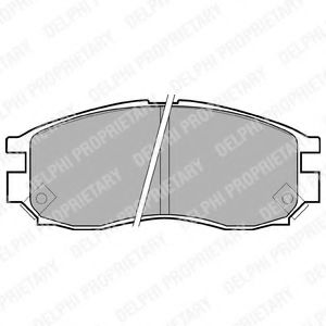 комплект спирачно феродо, дискови спирачки LP961