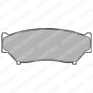 комплект спирачно феродо, дискови спирачки LP967