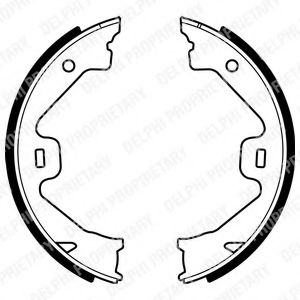 комплект спирачна челюст, ръчна спирачка LS1930