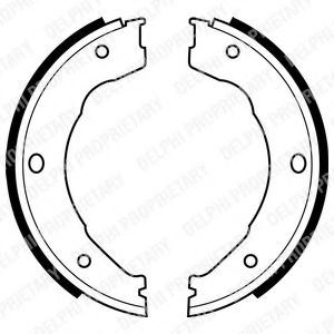комплект спирачна челюст, ръчна спирачка LS1982