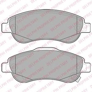 комплект спирачно феродо, дискови спирачки LP2093