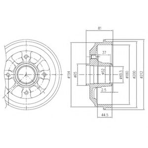 спирачен барабан BFR282