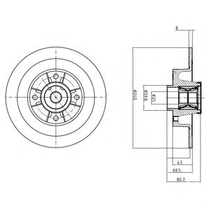 спирачен диск BG9028RSC