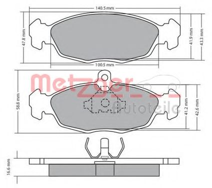 комплект спирачно феродо, дискови спирачки