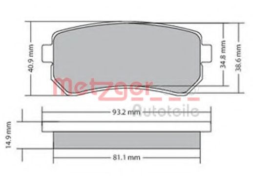 комплект спирачно феродо, дискови спирачки