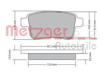 комплект спирачно феродо, дискови спирачки