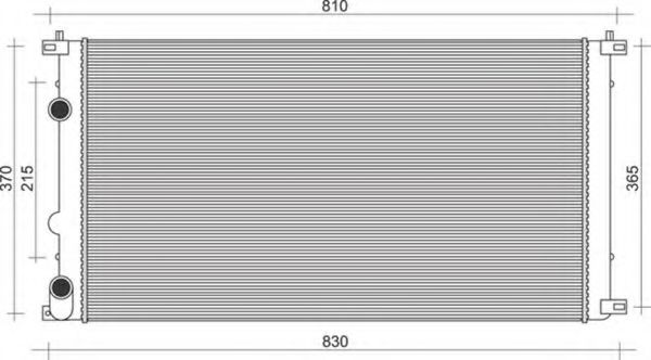 радиатор, охлаждане на двигателя 350213103009
