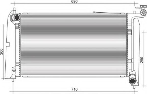 радиатор, охлаждане на двигателя 350213103800
